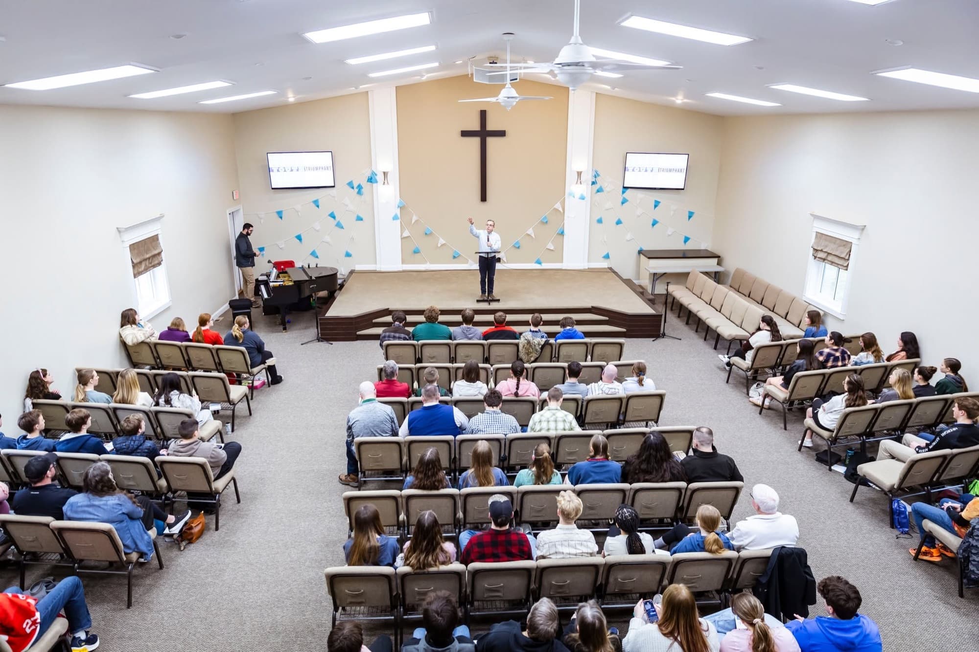 Calvary Baptist Church congregation gathered for worship